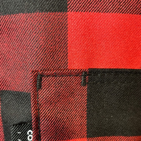 Cordura Red & Black Plaid combat wool Button Down Shirt XL - Picture 8 of 8